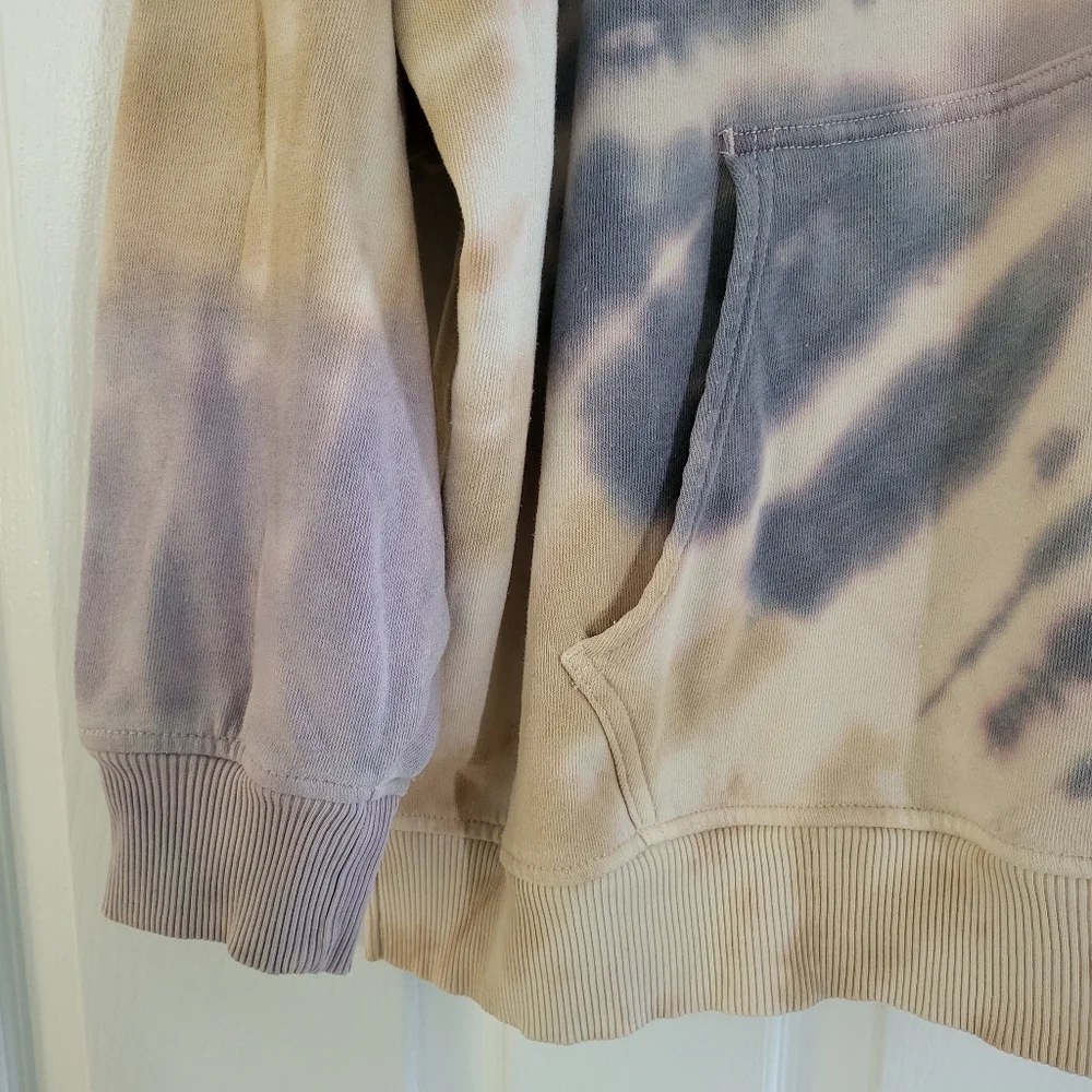 American Eagle Tie-Dye Hoodie in Purple and Tan - Picture 3 of 6